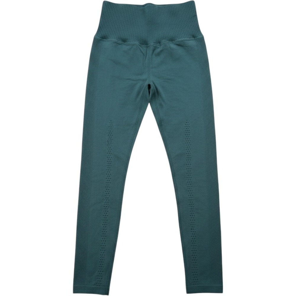 Free People Movement Womens Leggings M/L Good Karma Teal Nylon Spandex High Rise